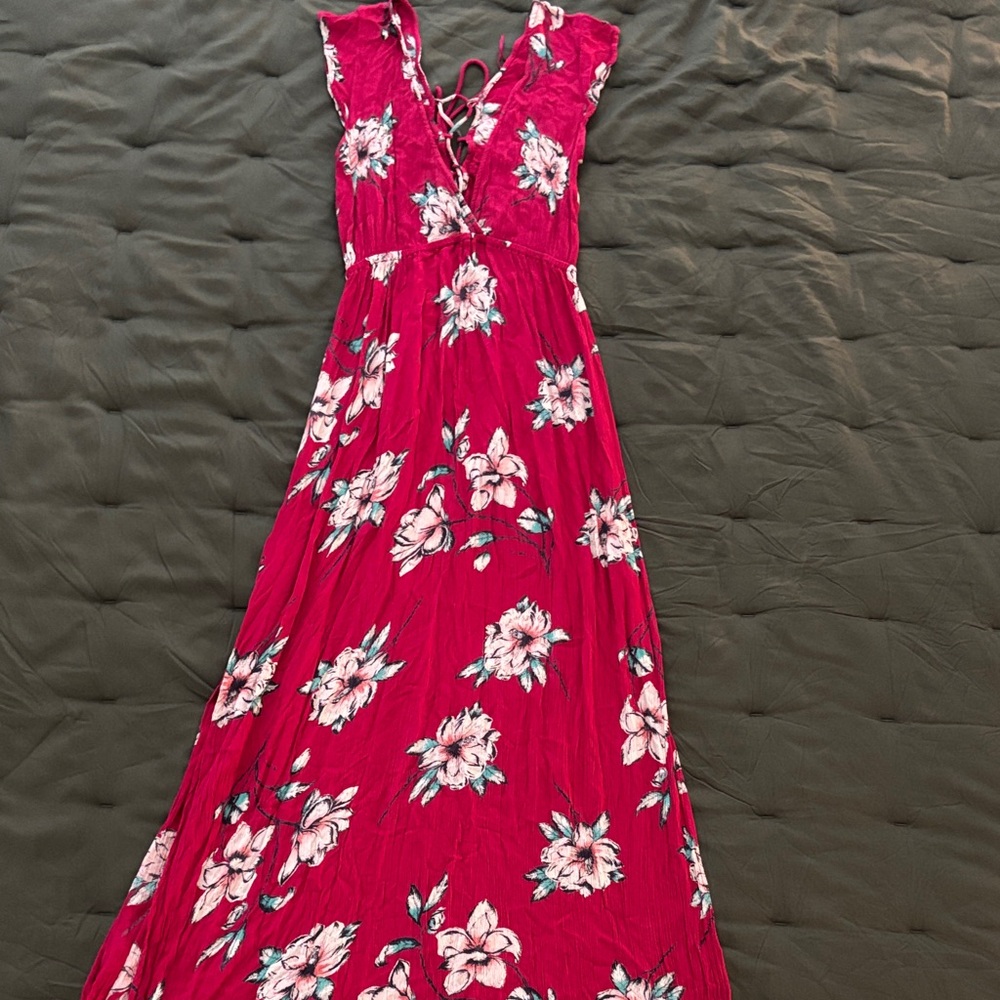 Billabong Red Floral Maxi Dress